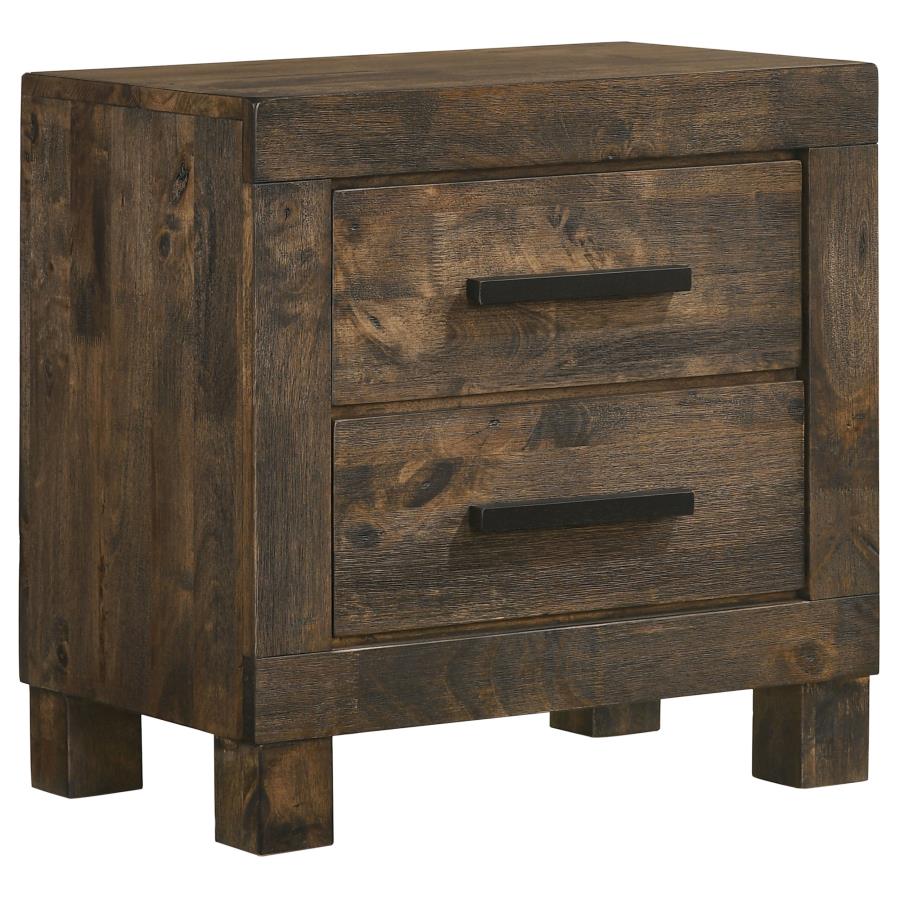 Woodmont Rustic Golden Brown 2-Drawer Nightstand – 222632 — product view 2