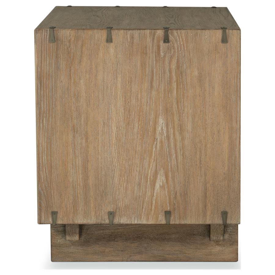 Stillwater Weathered Oak 2-Drawer Live-Edge Nightstand with USB Charging – 222802 — product view 4