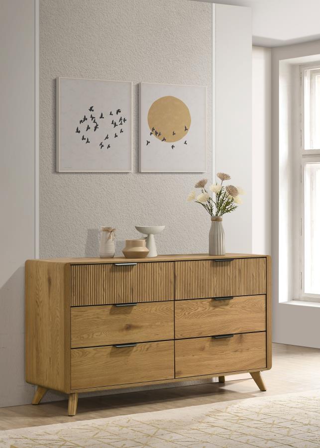 Bennett Light Oak Mid-Century Modern 4-Piece Queen Bedroom Set – 222901Q-S4 — product view 7