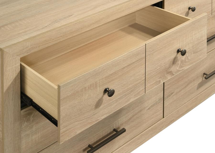 Arielle Light Oak 6-Drawer Dresser – 223113 — product view 2