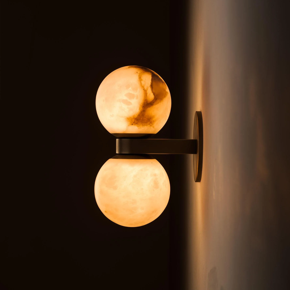 Marble Wall Lamp Nordic Dual Globe Modern Bedroom Living Room — product view 4