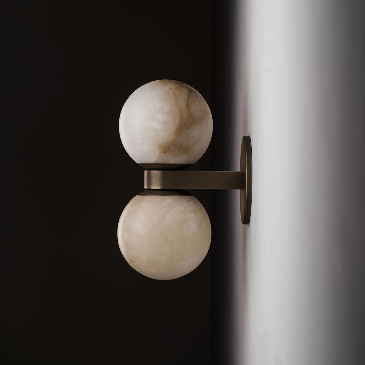 Marble Wall Lamp Nordic Dual Globe Modern Bedroom Living Room — product view 1