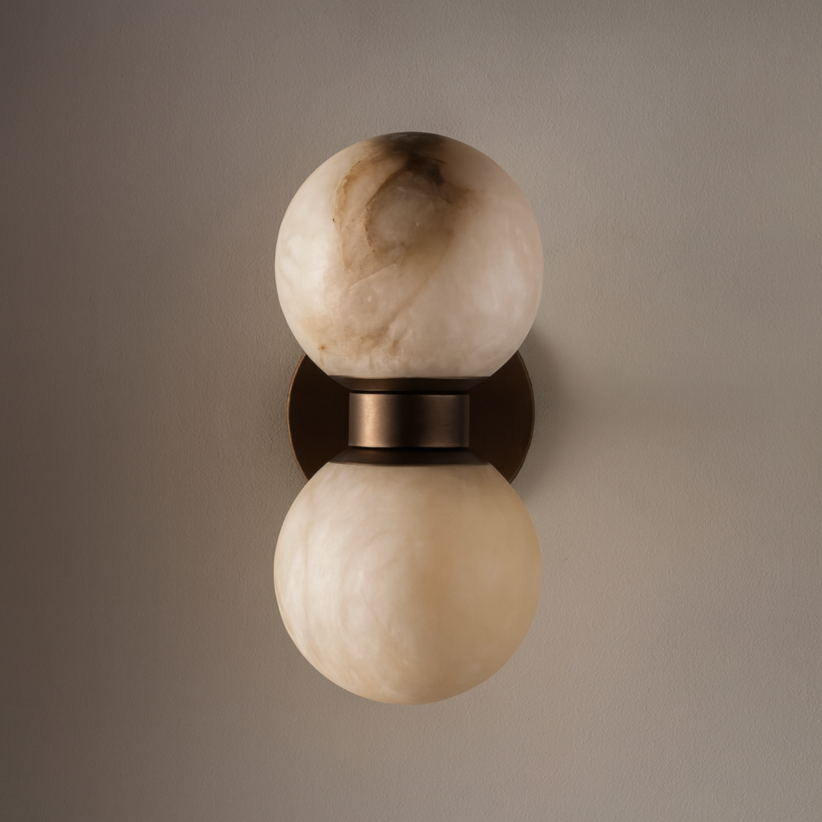 Marble Wall Lamp Nordic Dual Globe Modern Bedroom Living Room — product view 7