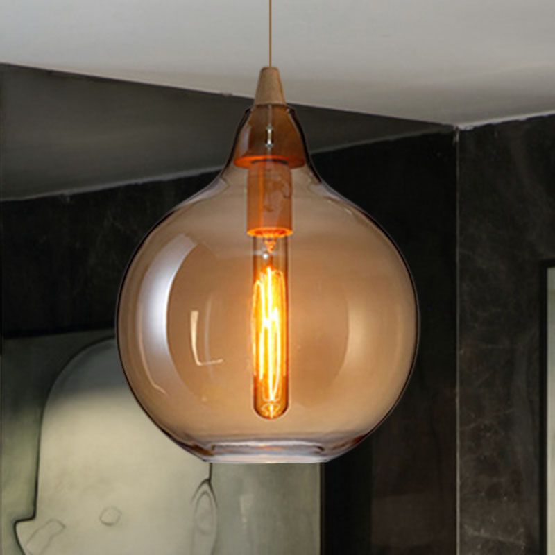 June Amber Glass Pendant Light — product view 6