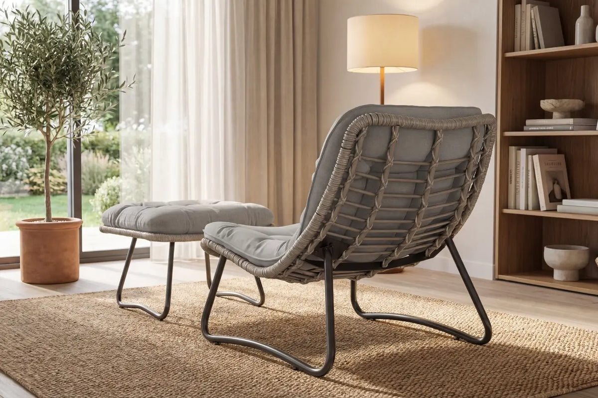 Livli™ Wicker Lounge Chair with Ottoman — product view 5