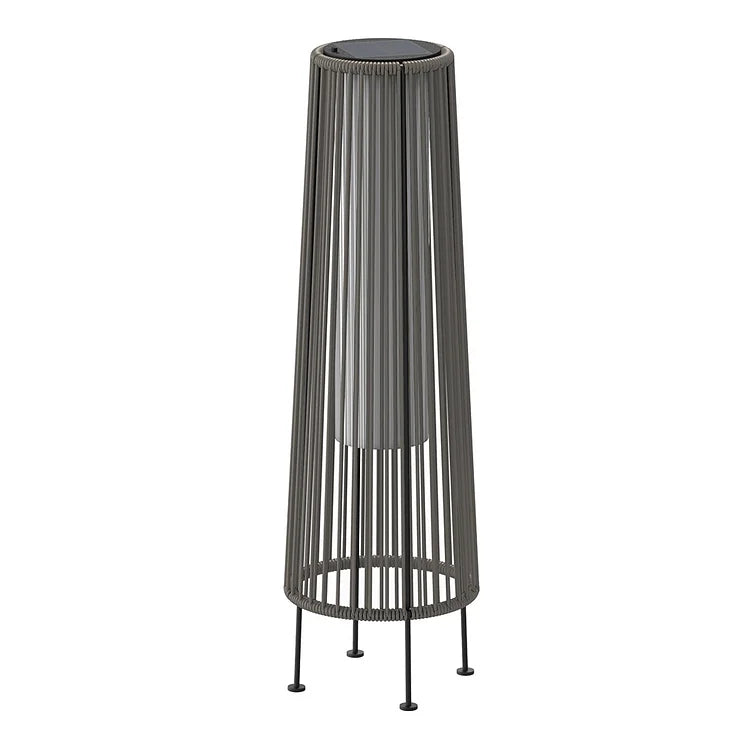 LOUNGE YARD 2PCS GORDES Solar-powered Woven Wicker Floor Lamp — product view 2