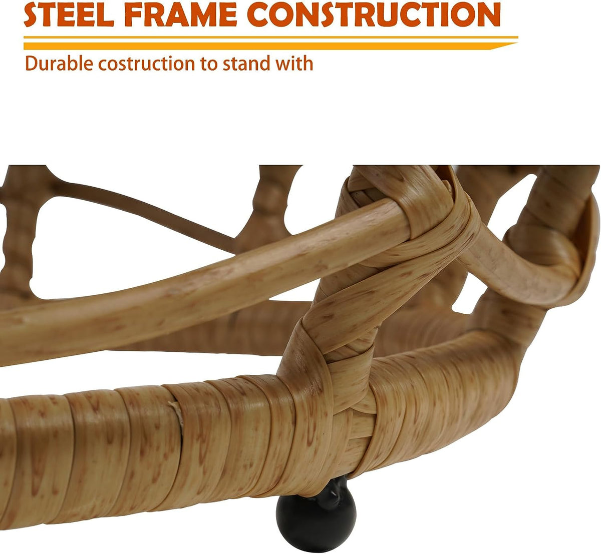 LOUNGE YARD Boho Style Wave Nesting Tables with Built-in Solar-power Lights Set of 2 — product view 4