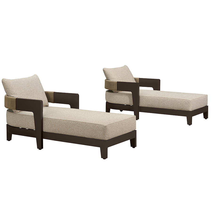 PURPLE LEAF Outdoor daybed Wider Chaise Lounge with Cushion and Pillow — product view 3