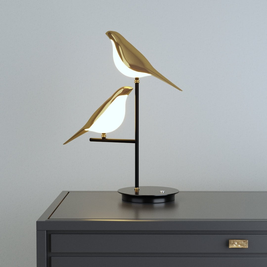 Chiriya Bird Table Lamp, Touch Dimming, Sculptural — product view 4