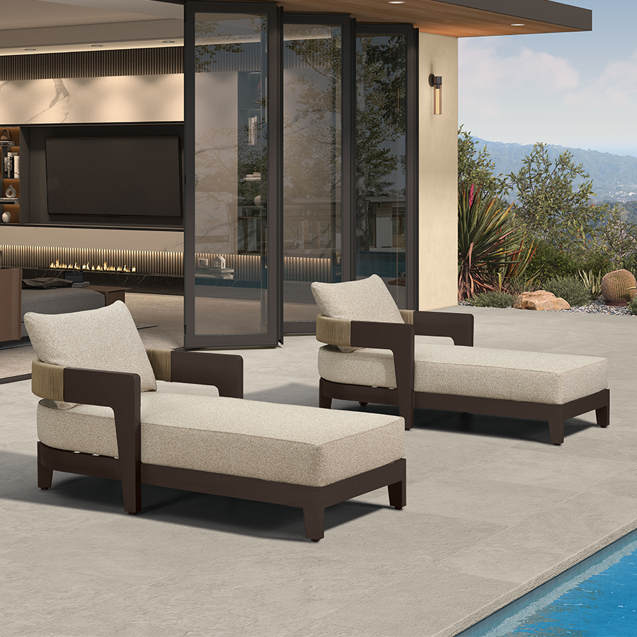 PURPLE LEAF Outdoor daybed Wider Chaise Lounge with Cushion and Pillow — product view 2