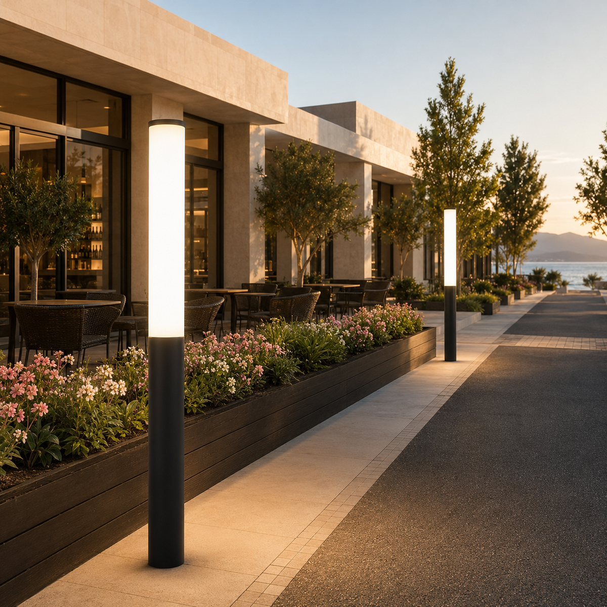 RIRZ AURA | 70.9" Modern Wired Outdoor Bollard Light — product view 3