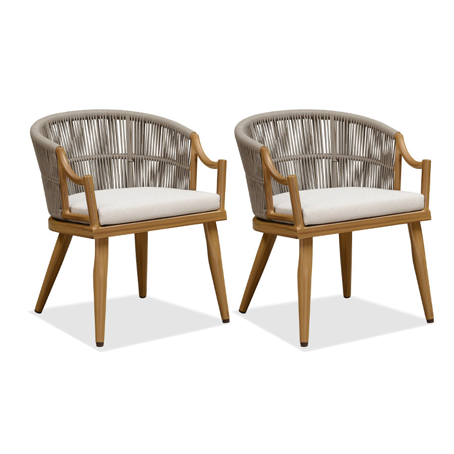 PURPLE LEAF Outdoor Dining Chairs Set of 2 Modern Furniture Chairs with Comfortable Cushions and Aluminum Frame for Outdoor, Indoor, or Kitchen — product view 1