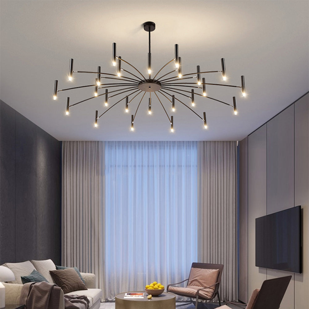Arisha Modern Blown Linear Metal Multi-heads Chandelier — product view 4