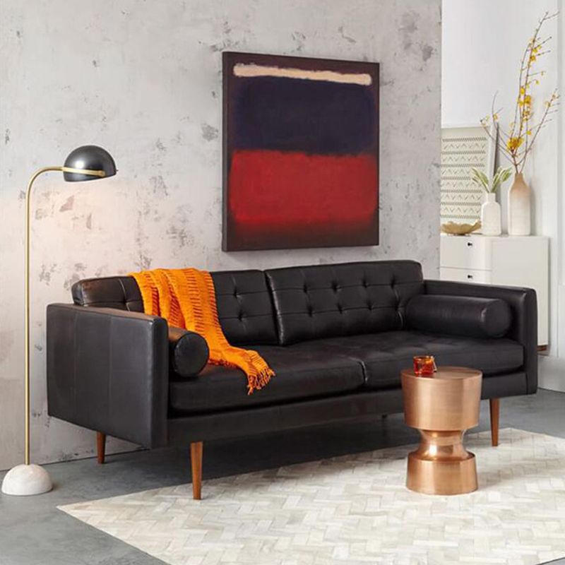 Eryn Floor Lamp Semi Circular Retro/Minimalist, Metal/Marble, Black, Bedroom — product view 5