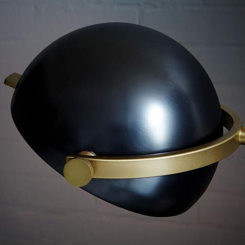 Eryn Floor Lamp Semi Circular Retro/Minimalist, Metal/Marble, Black, Bedroom — product view 7