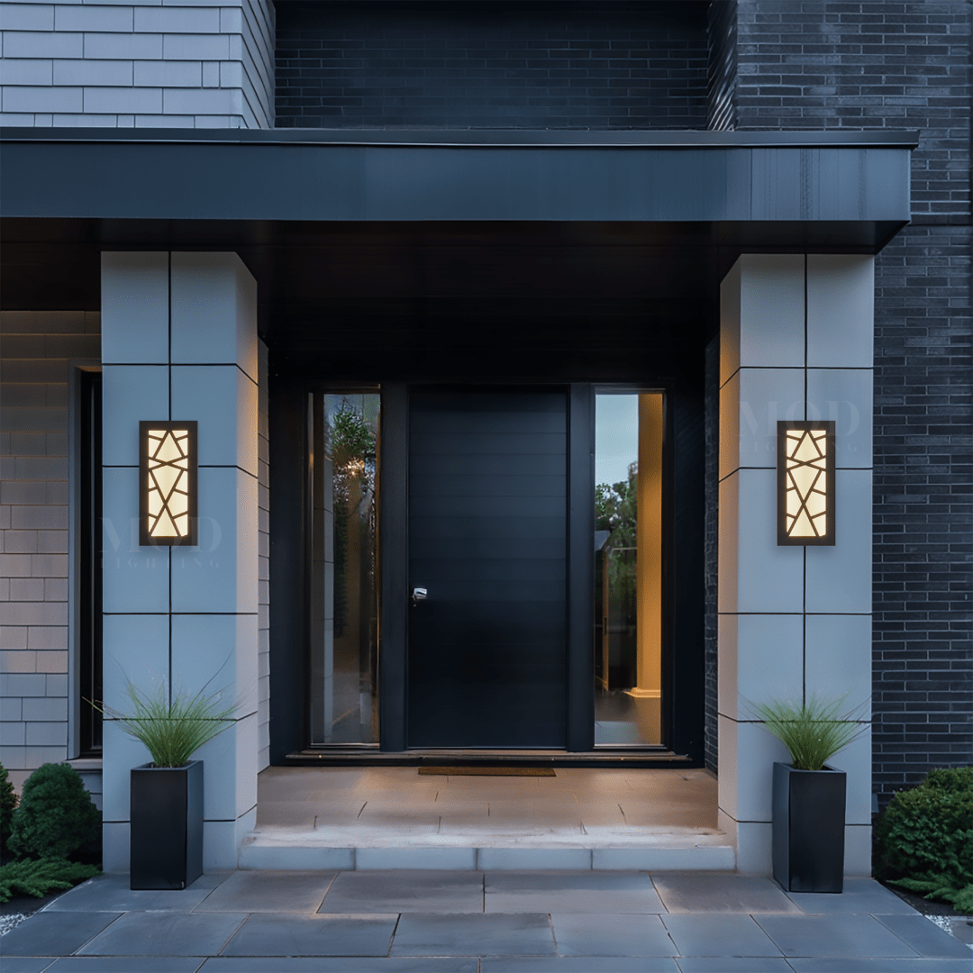 Harper Modern Outdoor LED Post Light Black IP65 Hardwired Pathway Garden — 12 to 59 Inch — product view 1