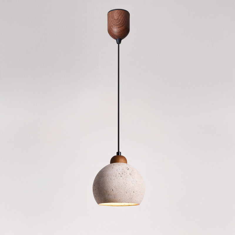 WOMO Travertine Globe Pendant Light - WM3104 — product view 7