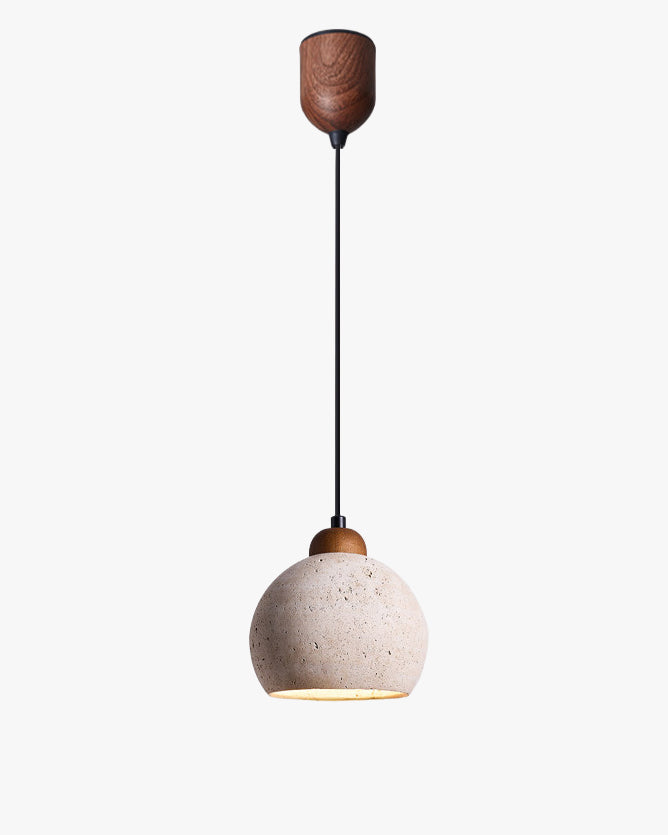WOMO Travertine Globe Pendant Light - WM3104 — product view 1