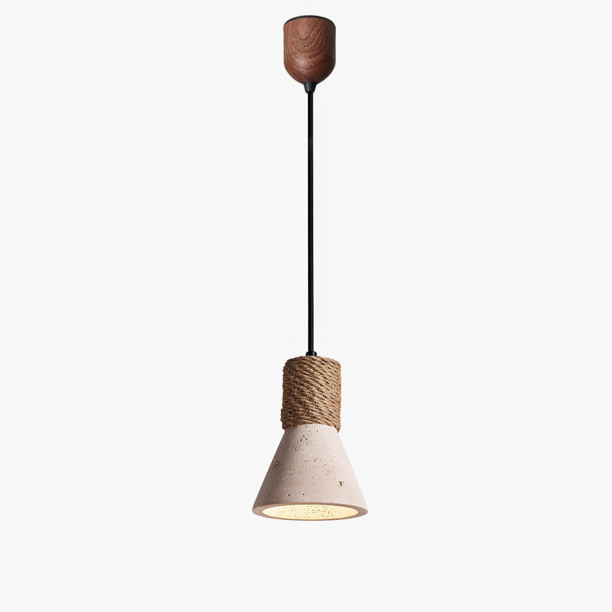WOMO Travertine Cone Pendant Light - WM3106 — product view 1