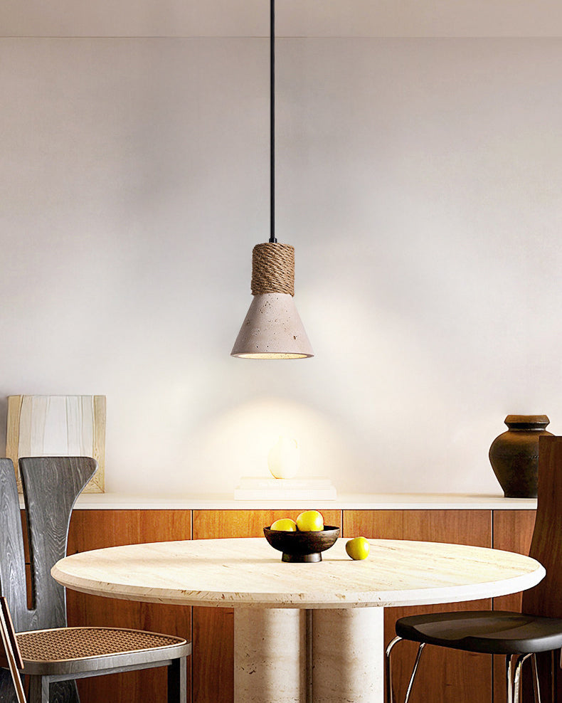 WOMO Travertine Cone Pendant Light - WM3106 — product view 5