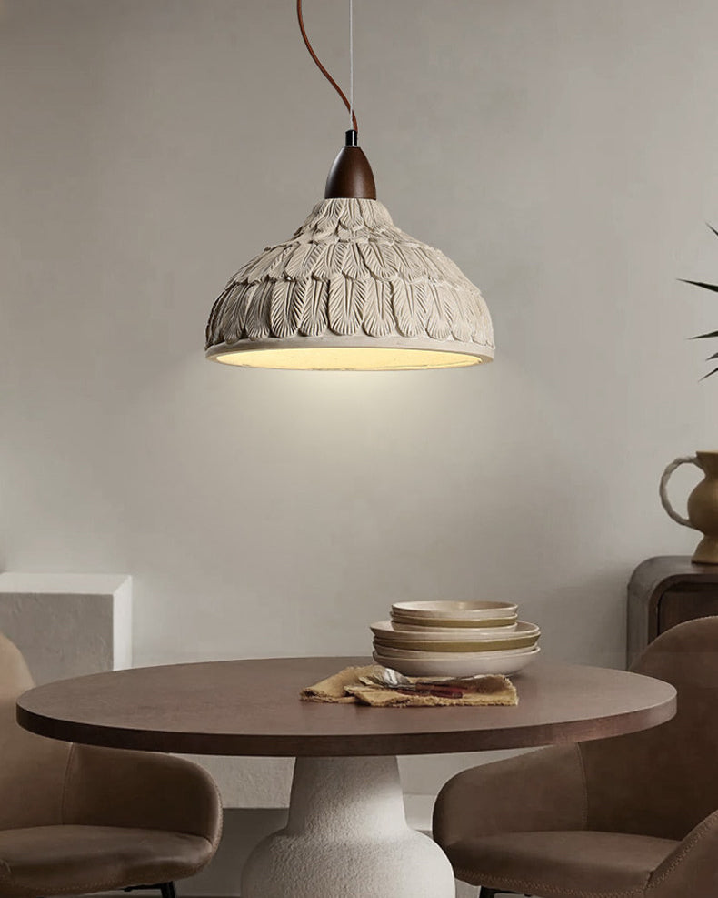 WOMO Engraving Dome Cement Pendant Light-WM3114 — product view 2
