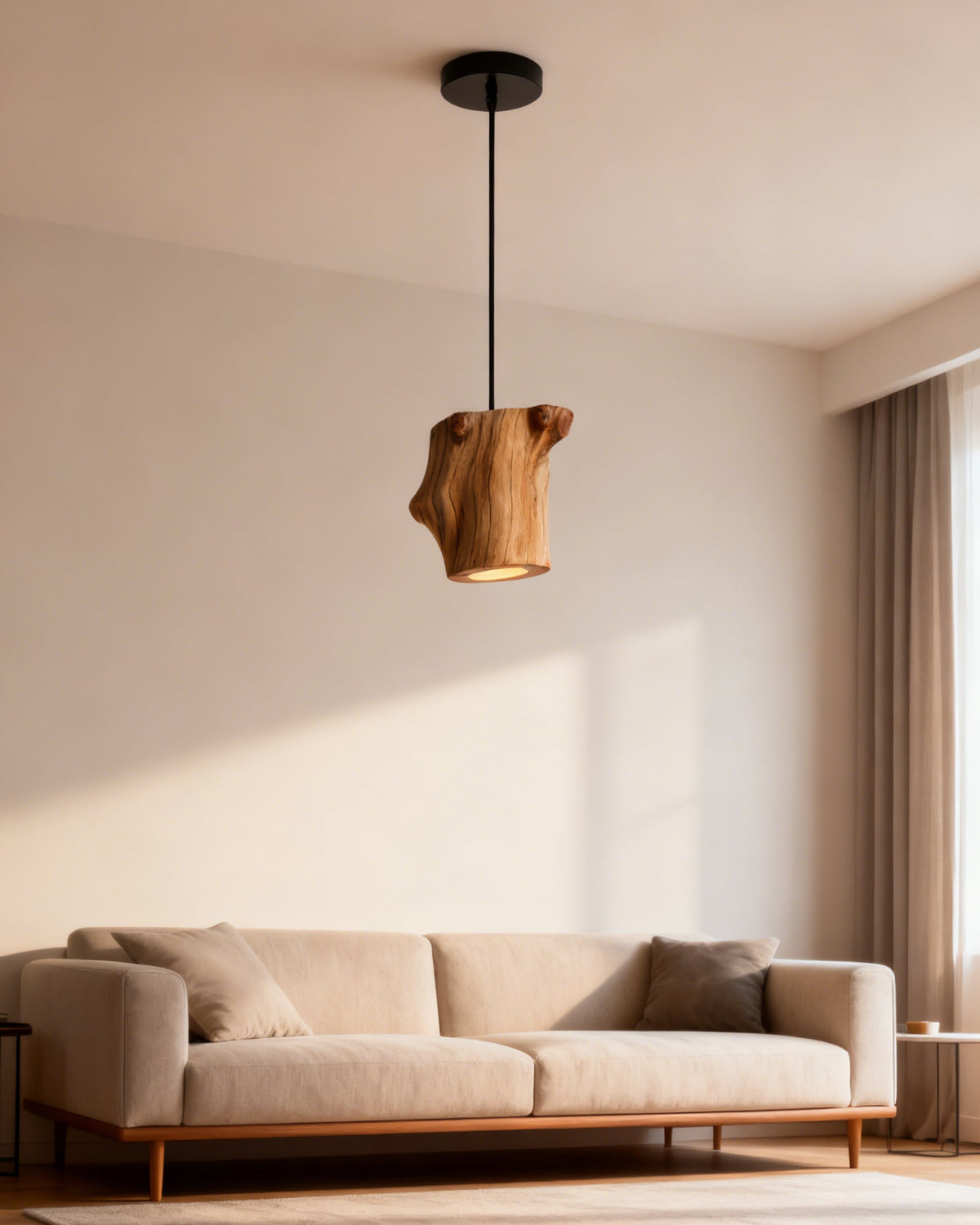 WOMO Natural Wood Pendant Light - WM3120 — product view 4