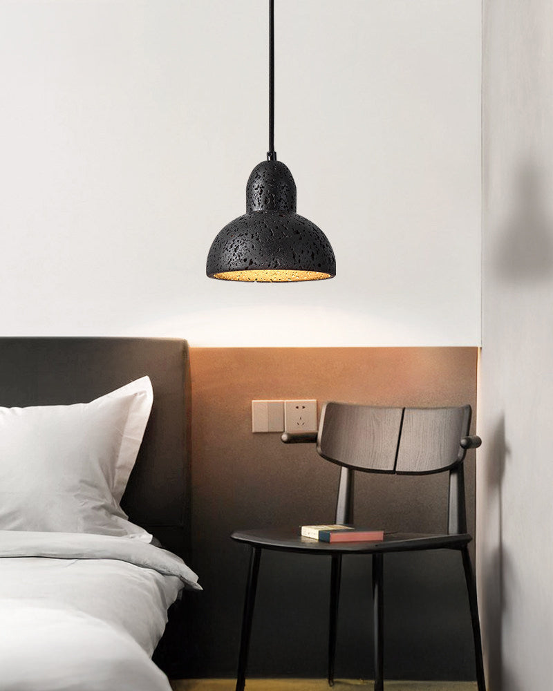 WOMO Black Travertine Cone Pendant Light - WM3122 — product view 2