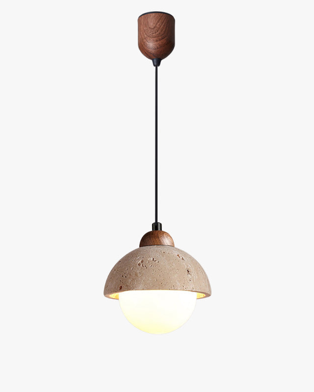 WOMO Travertine Globe Pendant Light - WM3125 — product view 1