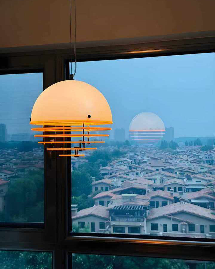 WOMO Contemporary Glass Globe Pendant Light - WM3126 — product view 7