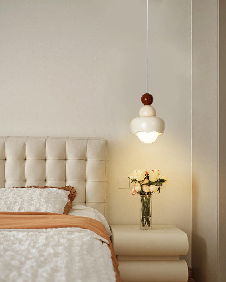 WOMO Resin Glass Flower Pendant Light - WM3133 — product view 4