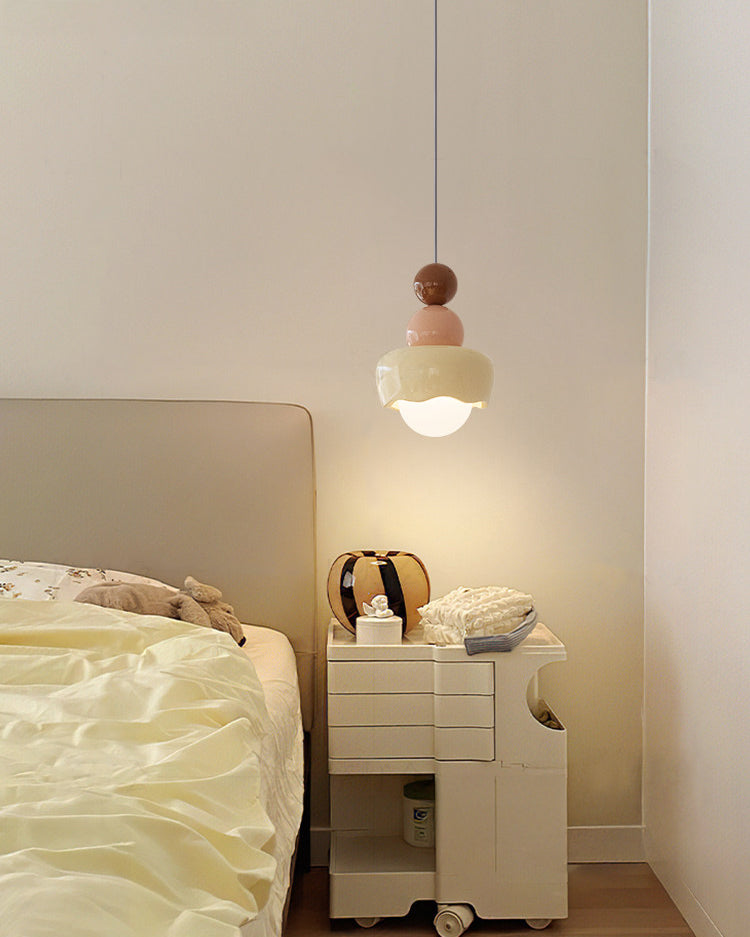 WOMO Resin Glass Flower Pendant Light - WM3133 — product view 7