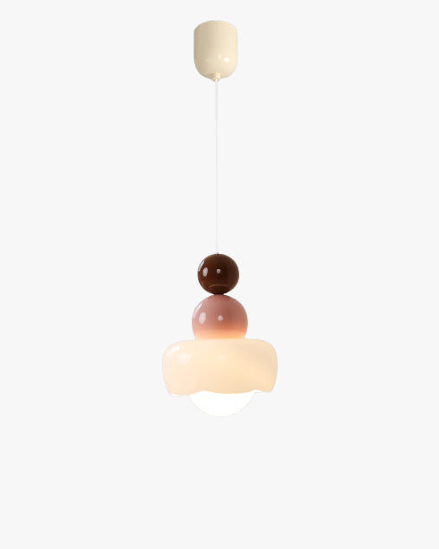 WOMO Resin Glass Flower Pendant Light - WM3133 — product view 1