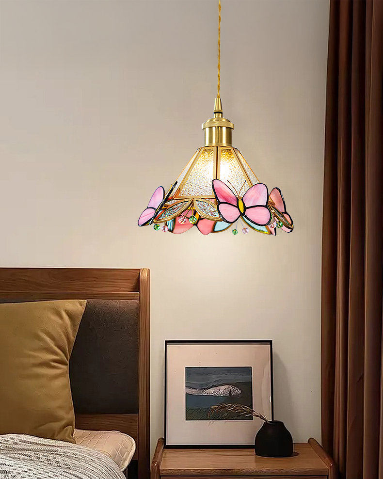 WOMO Butterfly Glass Cone Pendant Light - WM3138 — product view 2