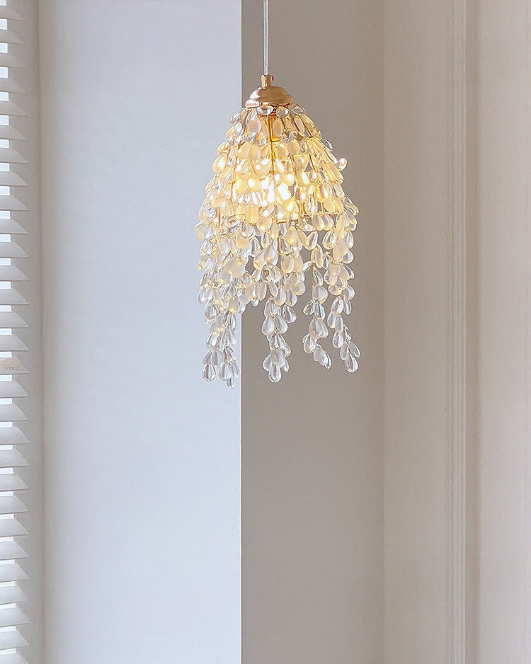 WOMO Glass Fringe Pendant Light-WM3154 — product view 5