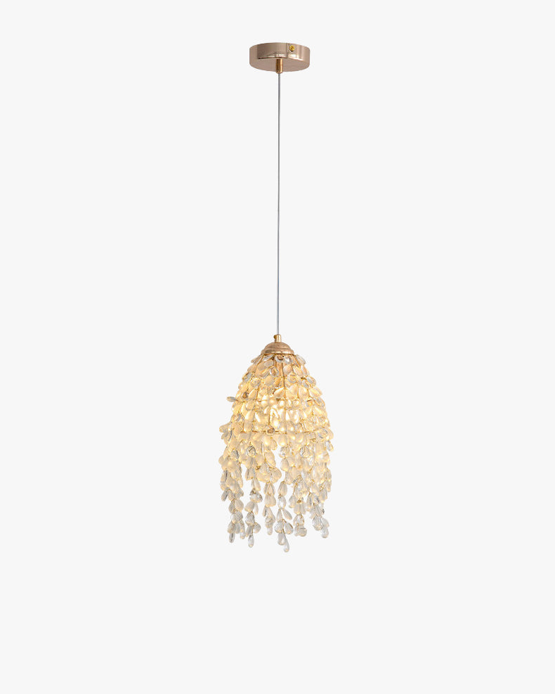 WOMO Glass Fringe Pendant Light-WM3154 — product view 1