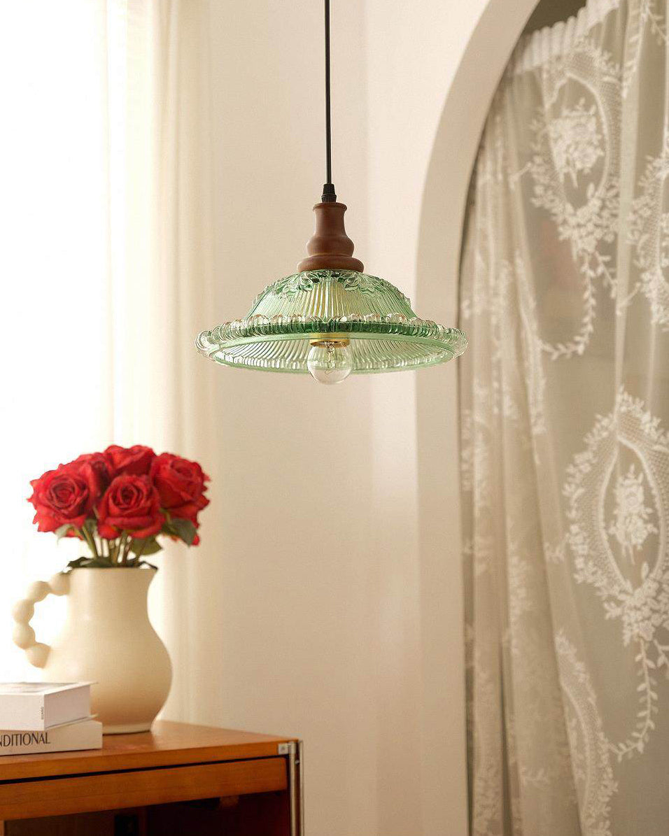 WOMO Glass Flower Rise and Fall Pendant Light-WM3160 — product view 6