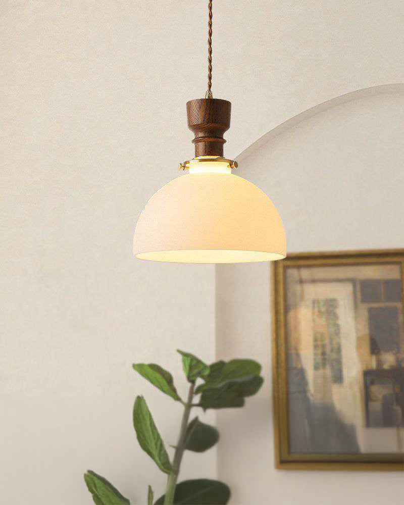 WOMO Frosted Glass Drum Pendant Light-WM3169 — product view 4