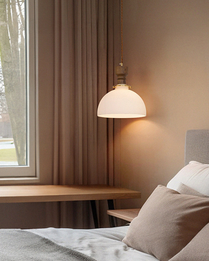 WOMO Frosted Glass Drum Pendant Light-WM3169 — product view 6