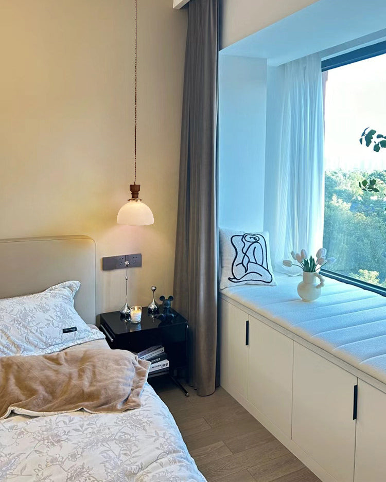 WOMO Frosted Glass Drum Pendant Light-WM3169 — product view 7