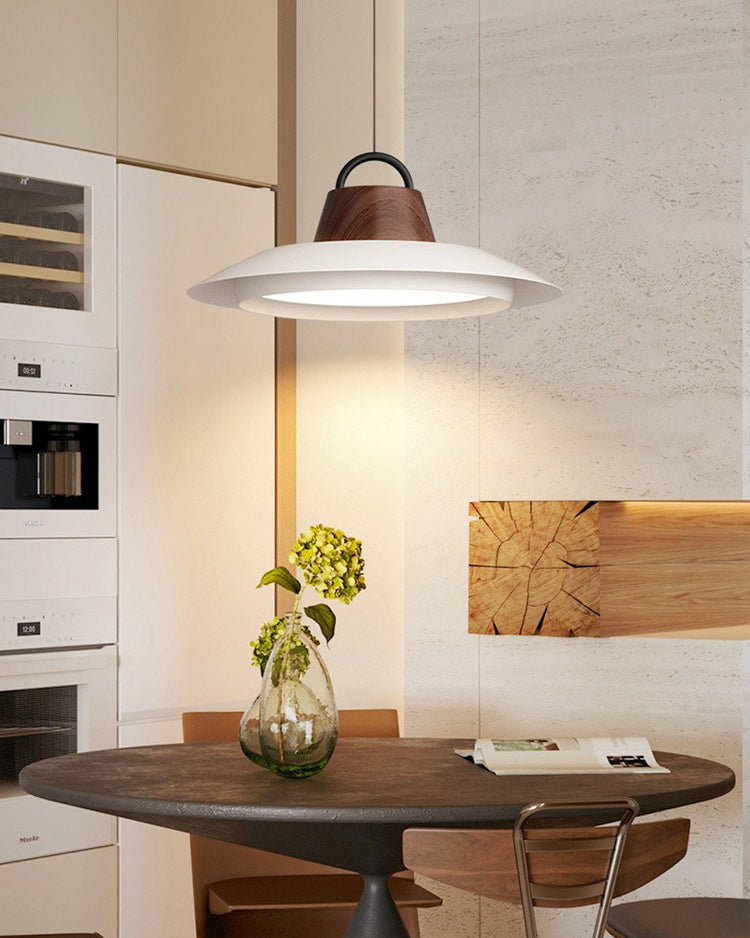 WOMO White Acrylic UFO Pendant Light-WM3175 — product view 2