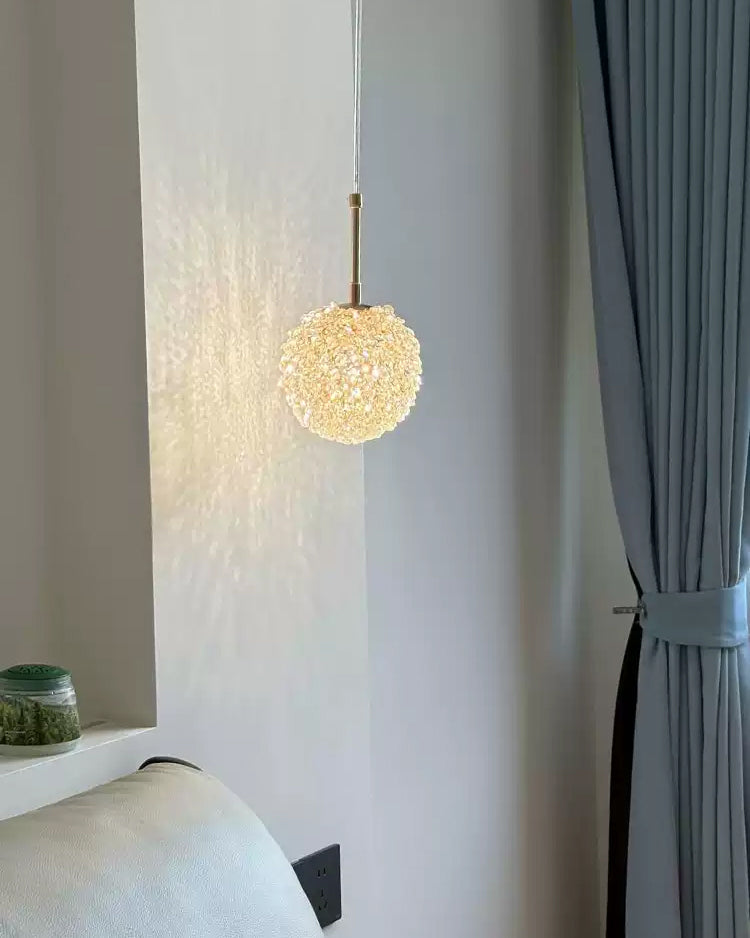 WOMO Gold Crystal Globe Pendant Light-WM3177 — product view 4