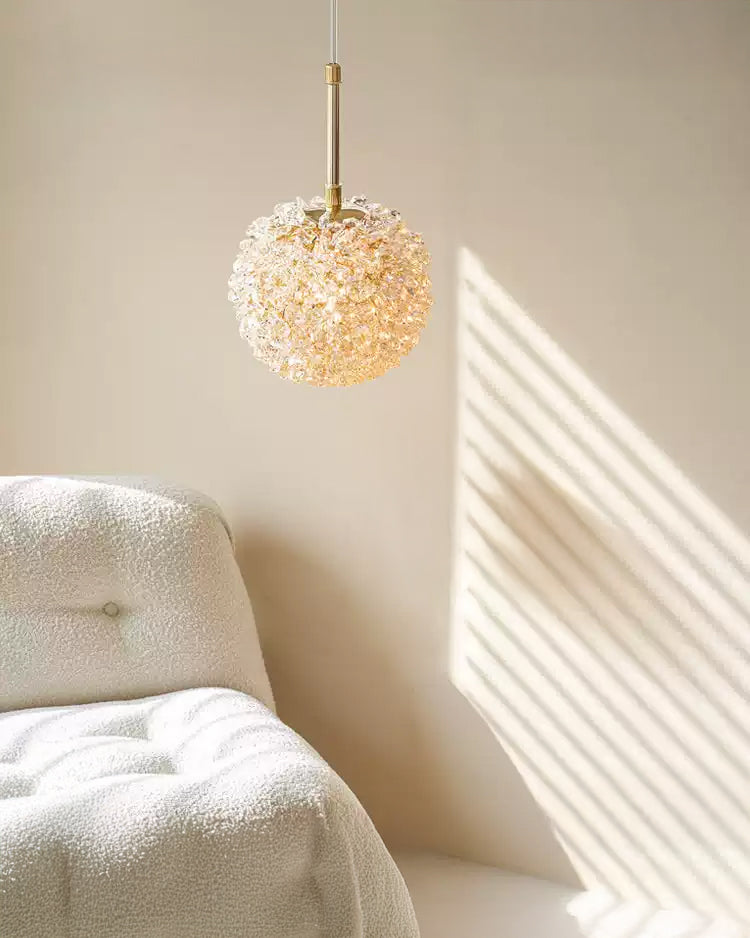 WOMO Gold Crystal Globe Pendant Light-WM3177 — product view 5