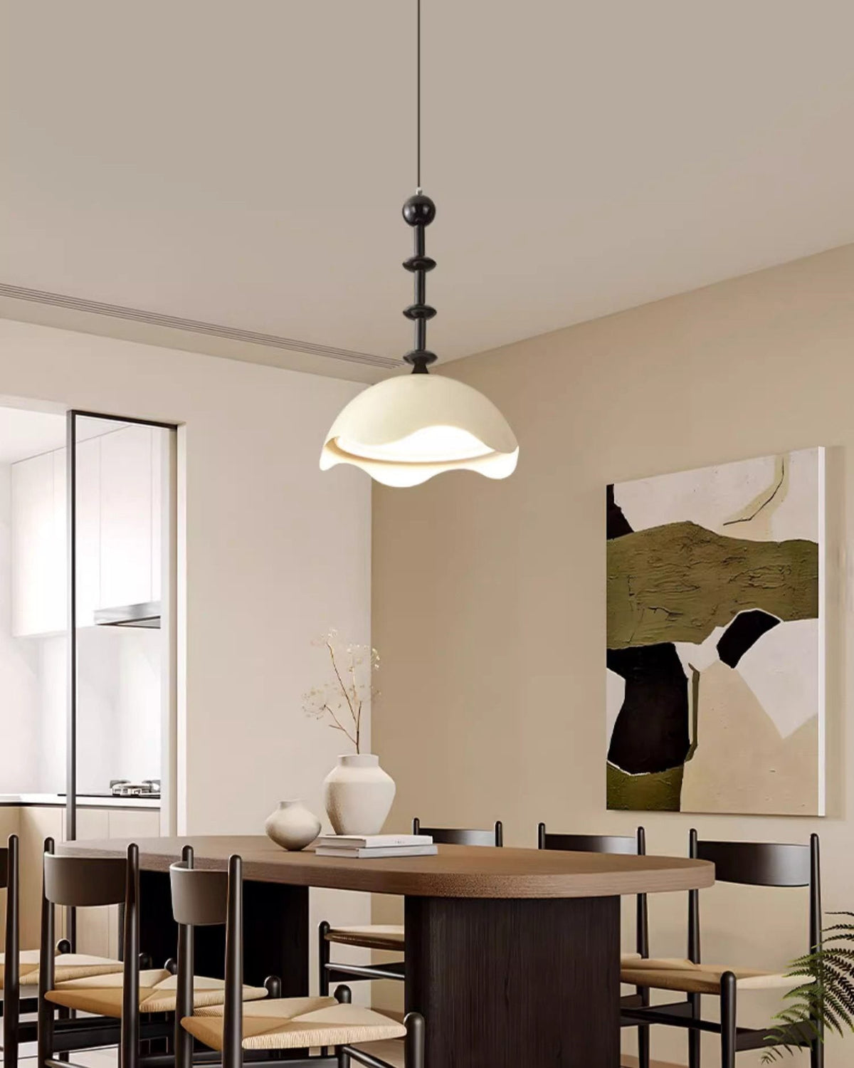WOMO Metal Eggshell Pendant Light-WM3179 — product view 7