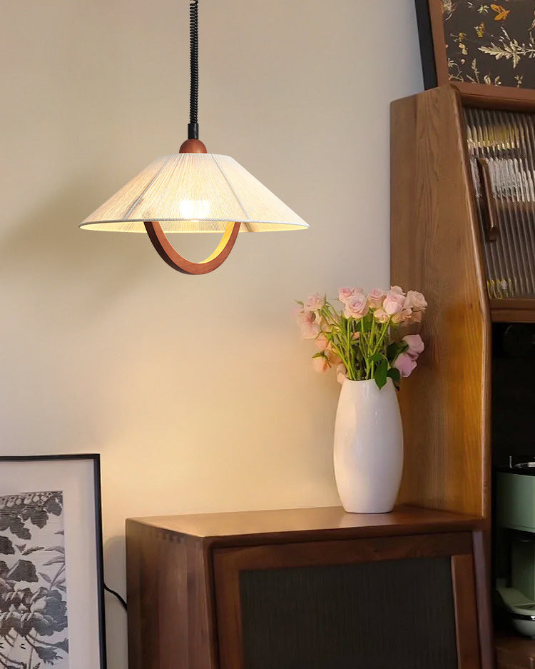 WOMO Fabric Umbrella Adjustable Pendant Light-WM3180 — product view 6