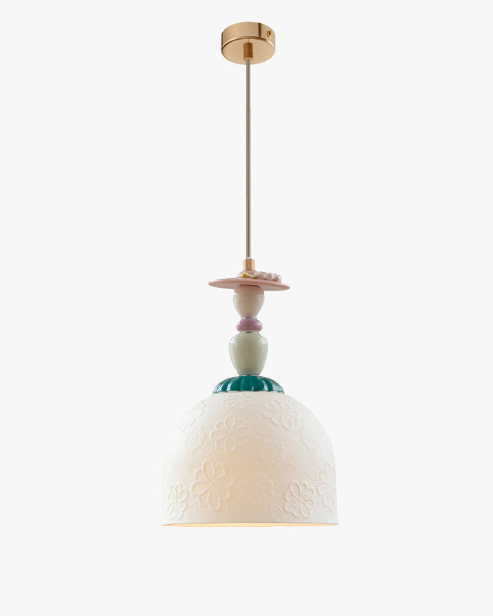 WOMO Modern Embossed Ceramic Pendant Light-WM3191 — product view 1