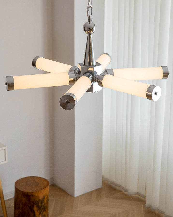 WOMO Chrome Multiple Tube Chandelier-WM3199 — product view 3