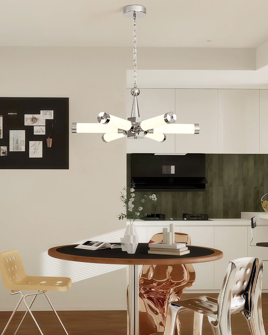 WOMO Chrome Multiple Tube Chandelier-WM3199 — product view 4