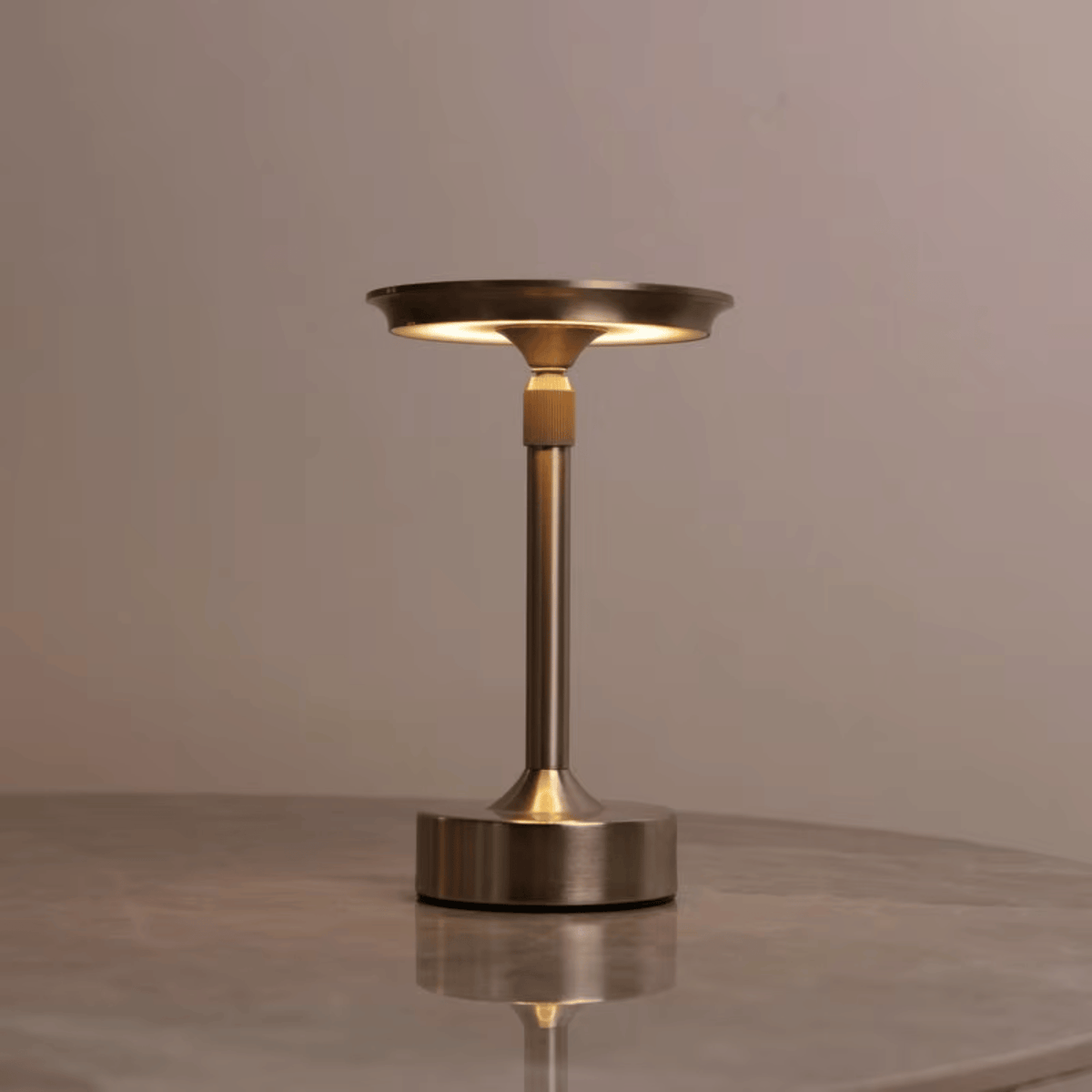 Rise Cordless LED Table Lamp Rechargeable Minimalist Restaurant Bar Bedside — Orange Black Silver Gold — product view 6