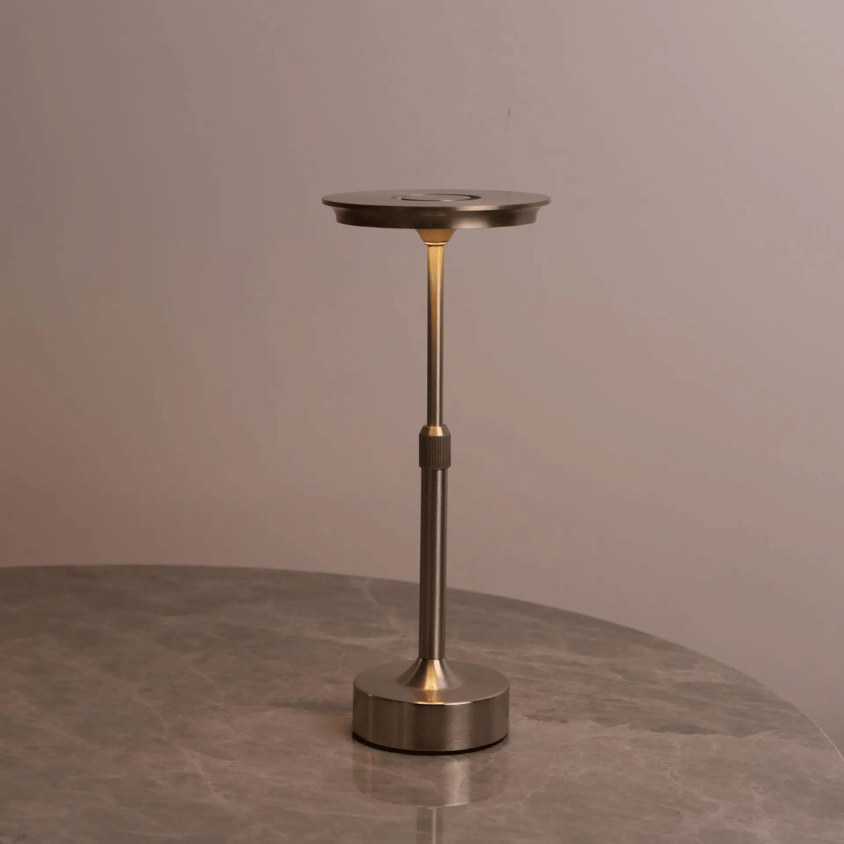 Rise Cordless LED Table Lamp Rechargeable Minimalist Restaurant Bar Bedside — Orange Black Silver Gold — product view 3