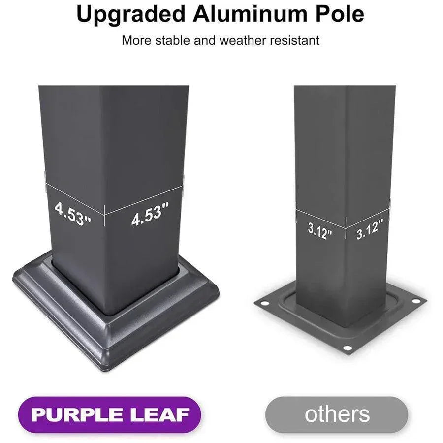PURPLE LEAF Caesar Louvered Pergola with String Lights Patio Aluminum Pergola with Independent Adjustable Rainproof Roof With Yellow Lights — product view 7